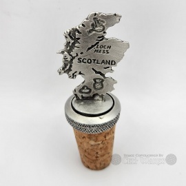 Map of Scotland Bottle Stopper