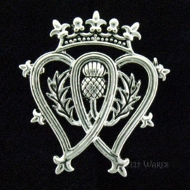 Luckenbooth Brooch with Thistle (Brushed Pewter) Luckenbooth Brooch with Thistle (Brushed Pewter)