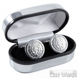 Cufflinks - Round Thistle Gloss Cufflinks - Round Thistle Gloss