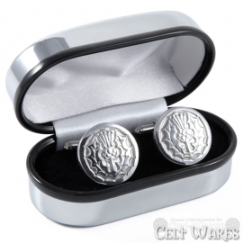 Cufflinks -  Round Thistle Gloss