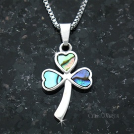 Abalone Shamrock Pendant