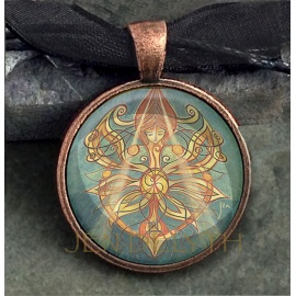 Brigid Round Domed Pendant