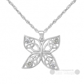 Celtic Butterfly Silver Pendant