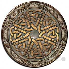 Celtic Coasters 4pk - Gold Celtic Knot