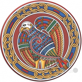 Celtic Coasters 4pk - Celtic Peacock