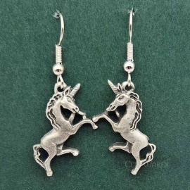 Unicorn Pewter Earrings