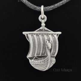 Viking Ship Pewter Pendant