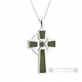 Double Sided Connemara Marble Celtic Cross