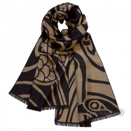 Book Of Kells Celtic Reversible Scarf - Gold/Black