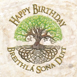 Happy Birthday - Celtic Card - Tree of Life