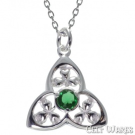 3 Shamrocks Trinity with Green CZ 