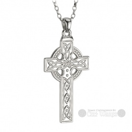 Large Celtic Cross Silver Pendant