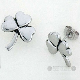 Large Shamrock Post Earrings