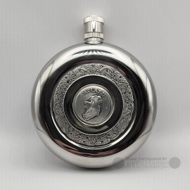 6oz Celtic Flask & Cup - Ireland Map