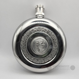 6oz Celtic Flask & Cup - Scotland Map