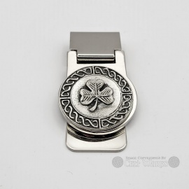Money Clip - Shamrock with Celtic Trim