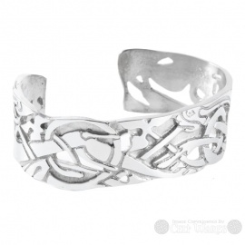 Pewter Bangle - Celtic Hound