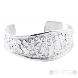 Pewter Bangle - Royal Birds