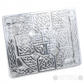 Pewter Belt Buckle - Celtic Cross