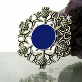 Scottish Thistle Brooch with Stone