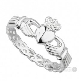Claddagh Weave Sterling Silver Ring
