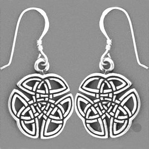 3-in-1 Trinity Silver Plated Earrings