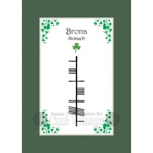 Brona - Ogham First Name