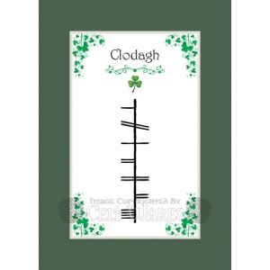 Clodagh - Ogham First Name