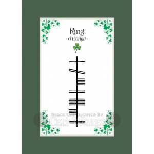 King - Ogham Last Name