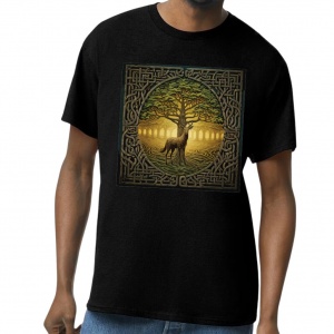 Celtic Stag - Black T-Shirt