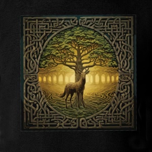 Celtic Stag - Black T-Shirt
