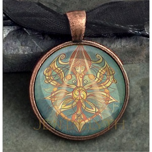Brigid Round Domed Pendant