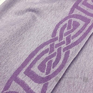 Celtic Border Pashmina Scarf - Purple