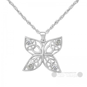 Celtic Butterfly Silver Pendant
