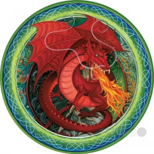 Celtic Coasters 4pk - Red Dragon