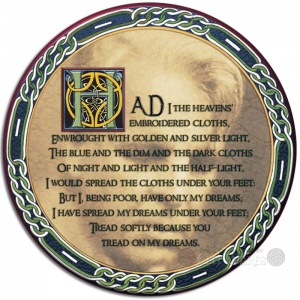 Celtic Coasters 4pk - Yeats - Tread Softly