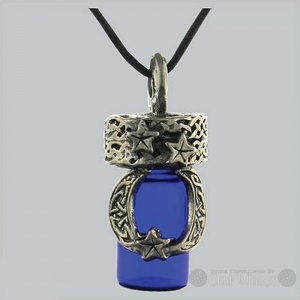 Celtic Moon Bottle Pendant