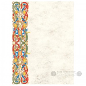 Celtic Notepaper, Bordered with Celtic Multi Color Strip
