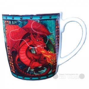 Celtic Red Dragon Mug