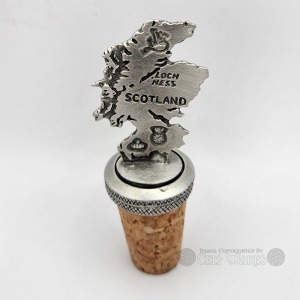 Map of Scotland Bottle Stopper