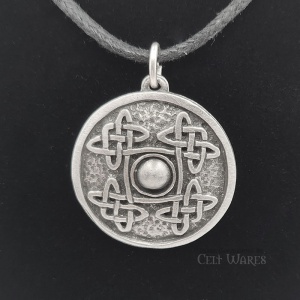 Four Knots Celtic Shield Pewter Pendant