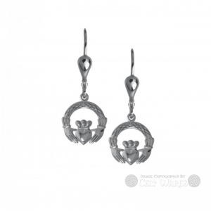 Silver Claddagh Weave Earrings