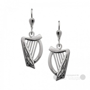 Silver Harp Earrings