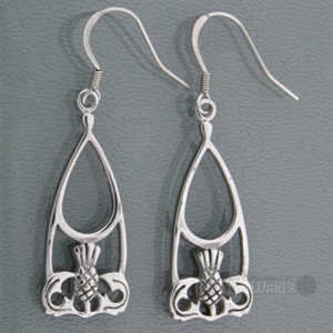 Lancet Thistle Steel Earrings