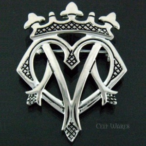 Luckenbooth M Brooch