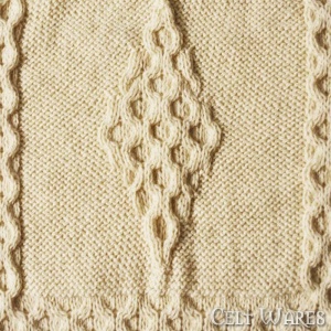 Merino Baby Blanket with Shamrocks Pattern