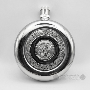 6oz Celtic Flask & Cup - Piper