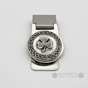 Money Clip - Shamrock with Celtic Trim