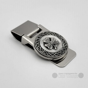 Money Clip - Shamrock with Celtic Trim