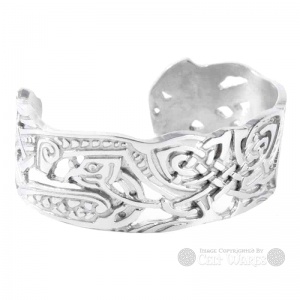 Pewter Bangle - Openwork Birds